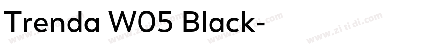 Trenda W05 Black字体转换